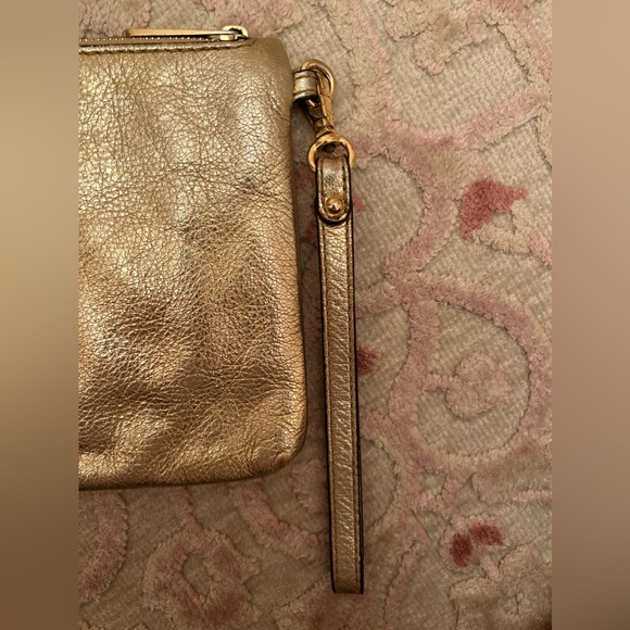 Michael Kors Gold Metallic Rhinestone Wristlet - Picture 4 of 16